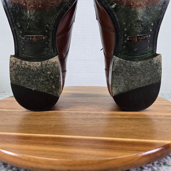 Mezlan Custom Brown Leather Wingtip Office Daily Oxford Dress Shoe Mens 11 M - Picture 11 of 16